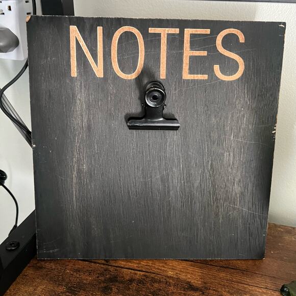 Rustic Farmhouse Decor Standing Wood Notes Holder – The Daily News Collection - Picture 1 of 9